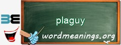 WordMeaning blackboard for plaguy
